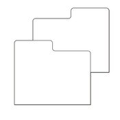 White plastic DVD Divider Cards. 30